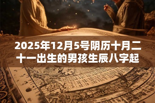 2025年12月5号阴历十月二十一出生的男孩生辰八字起名