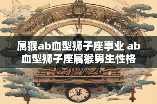 属猴ab血型狮子座事业 ab血型狮子座属猴男生性格