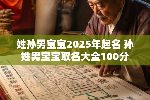姓孙男宝宝2025年起名 孙姓男宝宝取名大全100分