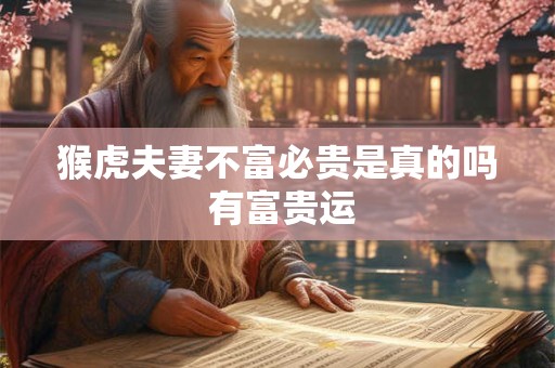 猴虎夫妻不富必贵是真的吗 有富贵运
