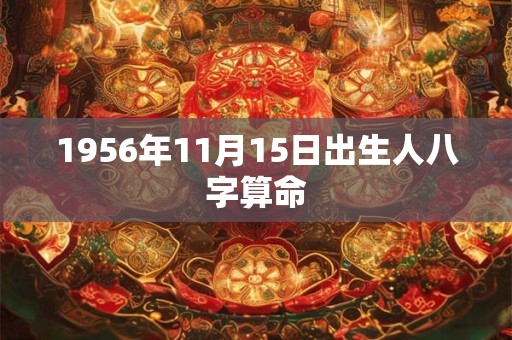 1956年11月15日出生人八字算命 1956年11月15日出生人八字算命