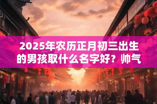 2025年农历正月初三出生的男孩取什么名字好？帅气的男孩名字推荐