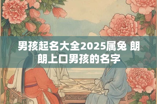 男孩起名大全2025属兔 朗朗上口男孩的名字