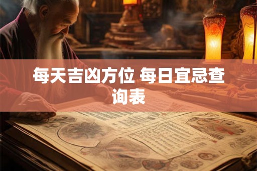 每天吉凶方位 每日宜忌查询表