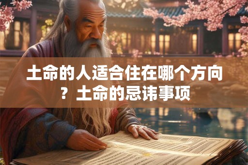 土命的人适合住在哪个方向？土命的忌讳事项
