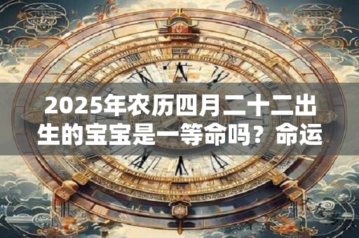 2025年农历四月二十二出生的宝宝是一等命吗？命运好不好？
