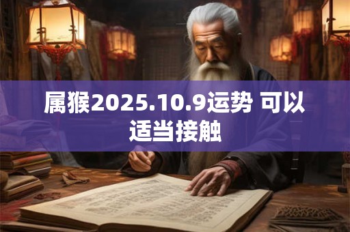 属猴2025.10.9运势 可以适当接触