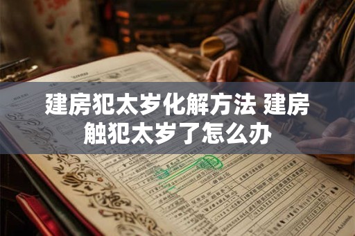 建房犯太岁化解方法 建房触犯太岁了怎么办