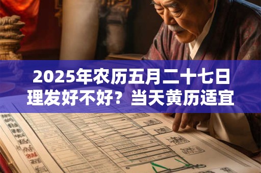 2025年农历五月二十七日理发好不好？当天黄历适宜剃头不