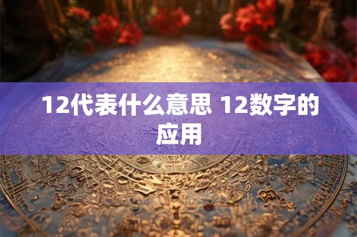 12代表什么意思 12数字的应用