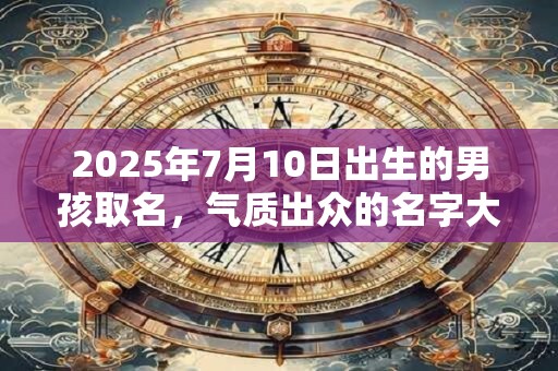 2025年7月10日出生的男孩取名,气质出众的名字大全 2025年7月10日出生的男孩取名,气质出众的名字大全
