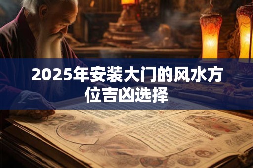 2025年安装大门的风水方位吉凶选择 2025年安装大门的风水方位吉凶选择