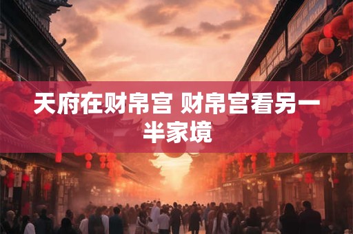 天府在财帛宫 财帛宫看另一半家境 天府在财帛宫 财帛宫看另一半家境