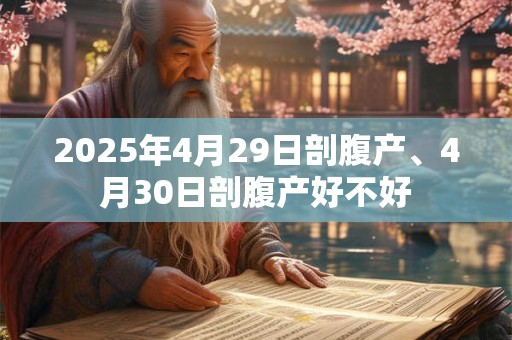2025年4月29日剖腹产、4月30日剖腹产好不好