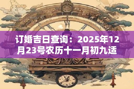 订婚吉日查询：2025年12月23号农历十一月初九适合订婚吗