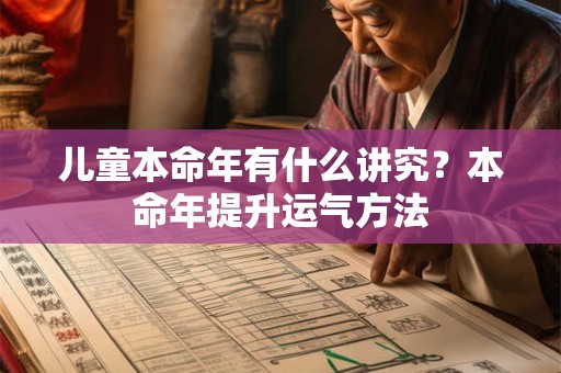 儿童本命年有什么讲究？本命年提升运气方法