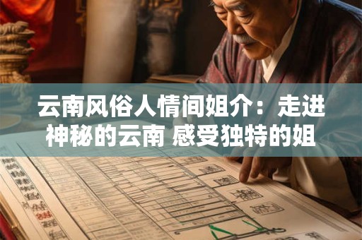 云南风俗人情间姐介：走进神秘的云南 感受独特的姐介文化