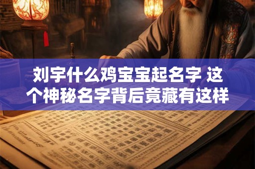 刘宇什么鸡宝宝起名字 这个神秘名字背后竟藏有这样的寓意！