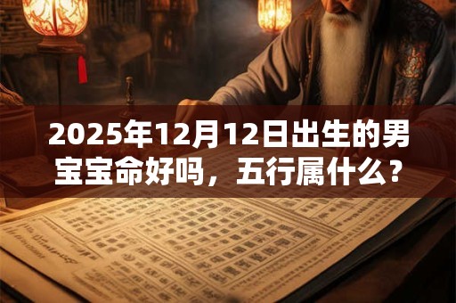 2025年12月12日出生的男宝宝命好吗，五行属什么？