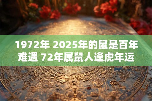 1972年 2025年的鼠是百年难遇 72年属鼠人逢虎年运势