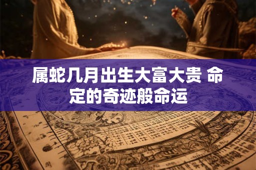 属蛇几月出生大富大贵 命定的奇迹般命运