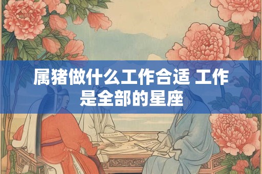 属猪做什么工作合适 工作是全部的星座