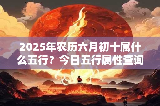 2025年农历六月初十属什么五行？今日五行属性查询