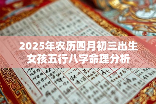2026年农历四月初三出生女孩五行八字命理分析