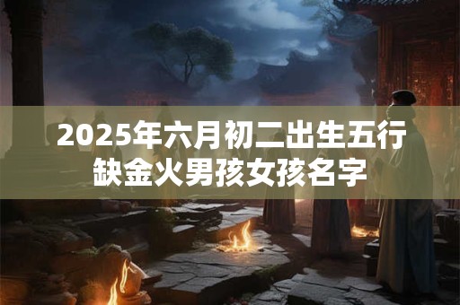 2025年六月初二出生五行缺金火男孩女孩名字
