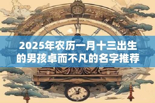 2025年农历一月十三出生的男孩卓而不凡的名字推荐 2025年农历一月十三出生的男孩卓而不凡的名字推荐