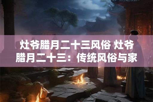 灶爷腊月二十三风俗 灶爷腊月二十三：传统风俗与家庭盛宴