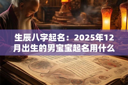 生辰八字起名：2025年12月出生的男宝宝起名用什么字好