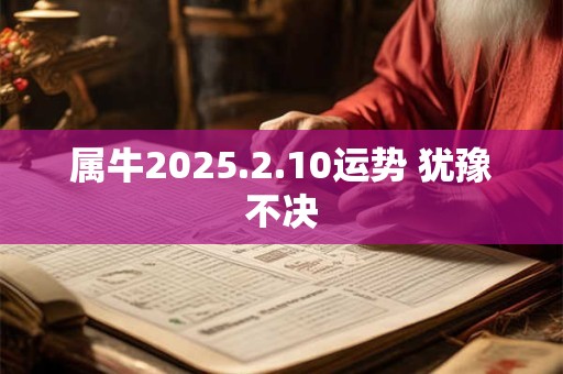 属牛2025.2.10运势 犹豫不决