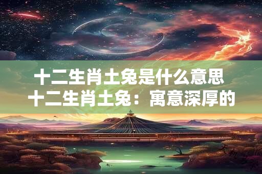 十二生肖土兔是什么意思 十二生肖土兔：寓意深厚的文化符号