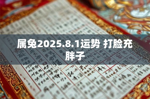 属兔2025.8.1运势 打脸充胖子