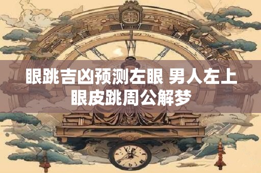 眼跳吉凶预测左眼 男人左上眼皮跳周公解梦