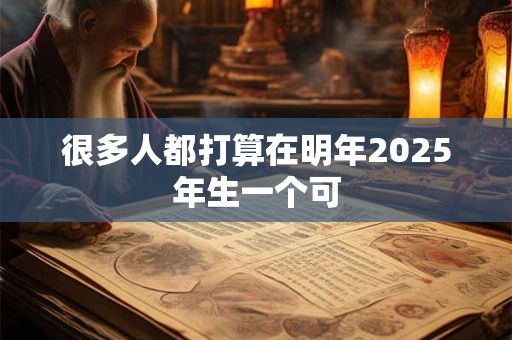 很多人都打算在明年2025年生一个可