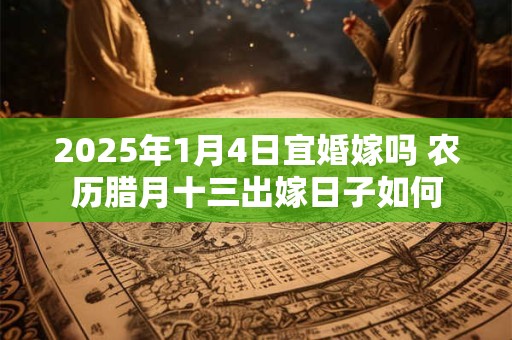 2025年1月4日宜婚嫁吗 农历腊月十三出嫁日子如何