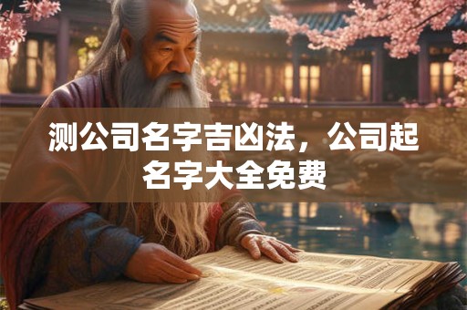 测公司名字吉凶法，公司起名字大全免费