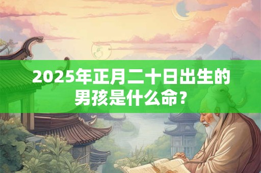 2025年正月二十日出生的男孩是什么命？