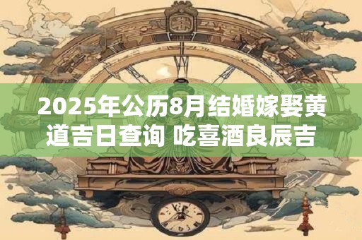2025年公历8月结婚嫁娶黄道吉日查询 吃喜酒良辰吉日