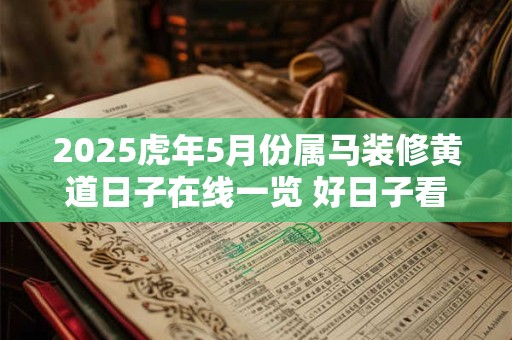 2025虎年5月份属马装修黄道日子在线一览 好日子看八字