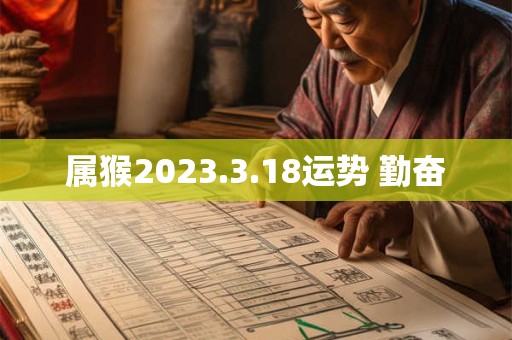 属猴2023.3.18运势 勤奋