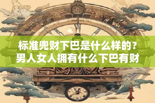 标准兜财下巴是什么样的？男人女人拥有什么下巴有财？