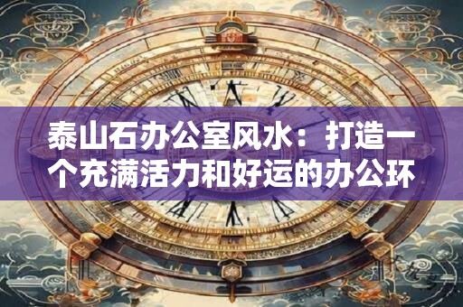 泰山石办公室风水：打造一个充满活力和好运的办公环境