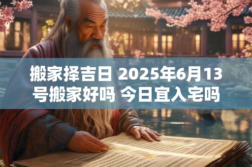 搬家择吉日 2025年6月13号搬家好吗 今日宜入宅吗