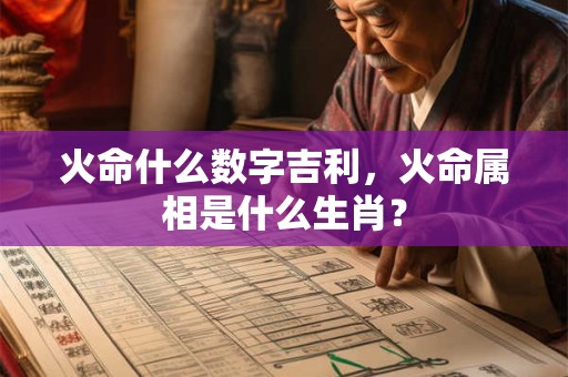 火命什么数字吉利,火命属相是什么生肖? 火命什么数字吉利,火命属相是什么生肖?