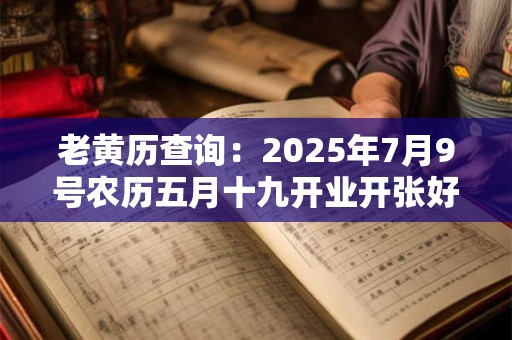 老黄历查询：2025年7月9号农历五月十九开业开张好吗
