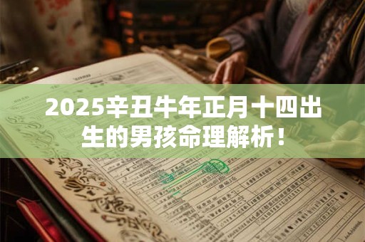 2025辛丑牛年正月十四出生的男孩命理解析！