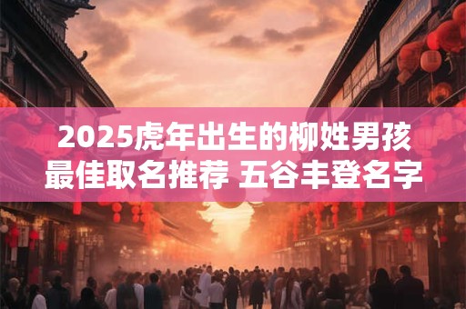 2025虎年出生的柳姓男孩最佳取名推荐 五谷丰登名字参